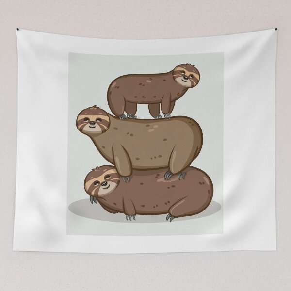 Item preview, Sloth Stack T-Shirt, Beautiful Sloth Stack Art T-Shirt, Sloths Art, Sloth Stack Pullover Meme  designed and sold by Footy Frenzy.