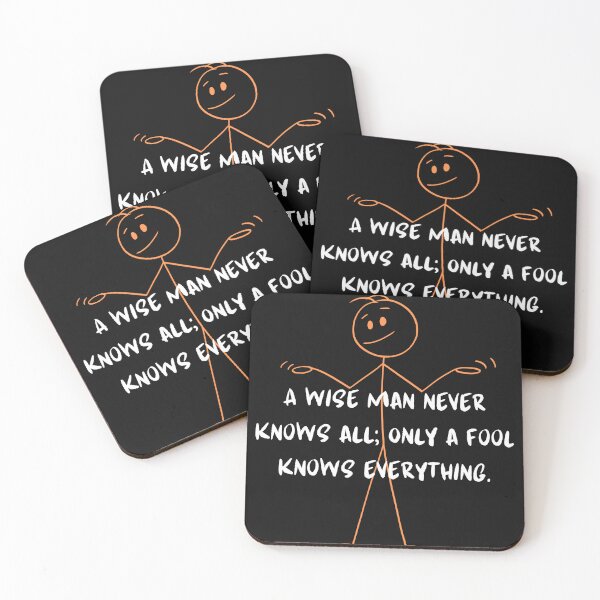 Item preview, A WISE MAN NEVER KNOWS ALL designed and sold by Inspiretouplift.