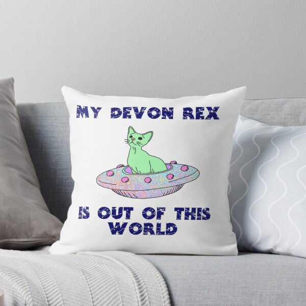 Item preview, My Devon Rex is Out of This World - spaceship alien cat designed and sold by DawnBlogtopus.