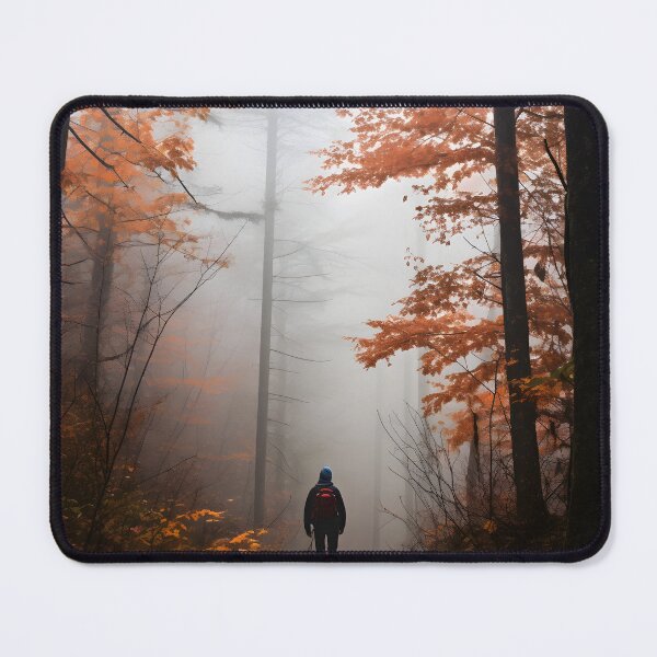 Item preview, Autumn Solitude: A Hiker's Journey Through the Foggy Forest designed and sold by Shirtastically.