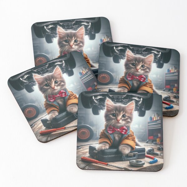 Item preview, Car Mechanic Kitten designed and sold by All-Kittens.