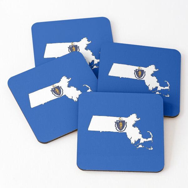 Item preview, Massachusetts state shape flag designed and sold by zenithcreative.