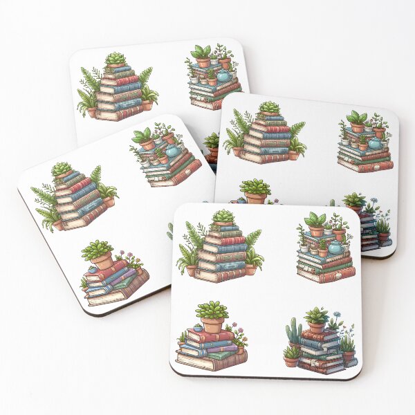 Item preview, Pile of Books Plants Stickers Bundle For Bookworm designed and sold by BeansterNL.