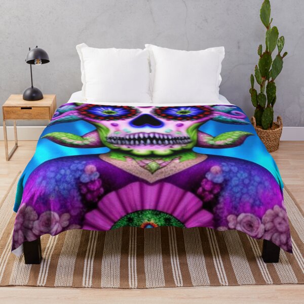 Item preview, Colorful Trippy Sugar Skull Doll Figure designed and sold by TheDarkWardrobe.