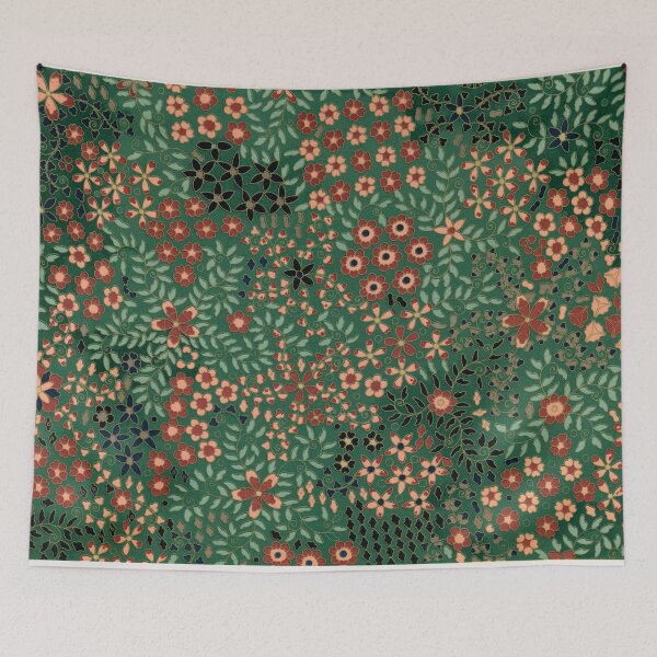 Item preview,  Vintage Japanese Green Florals Pattern -  G.A. Audsley's Ornamental Arts of Japan designed and sold by EmeraldeaArt.