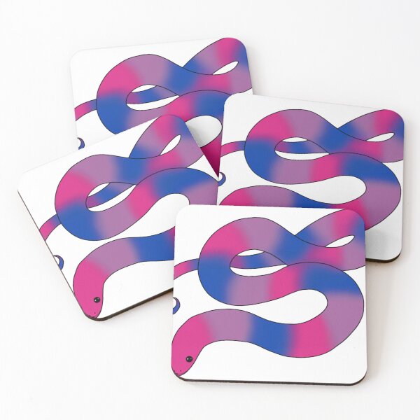Item preview, Bi pride snake! designed and sold by Artist-in-space.