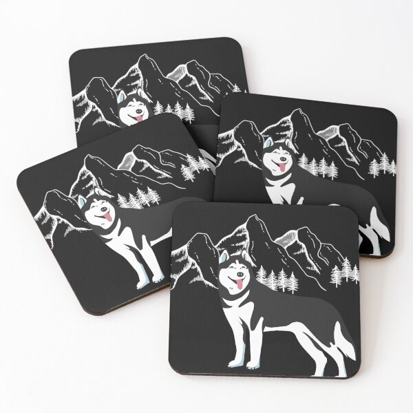 Item preview, a gift for lovers of colorful dogs, husky,  designed and sold by GroonSpace.