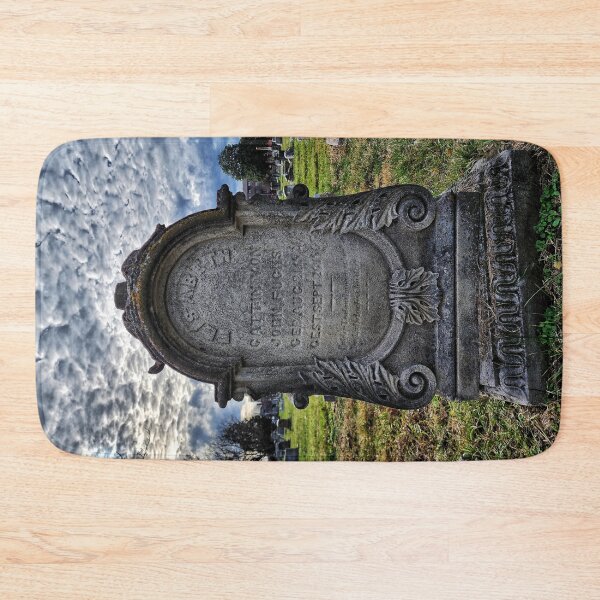 Item preview, Ornate Vintage Headstone On A Cloudy Day designed and sold by TwistedP-Photos.