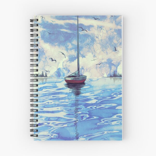 Item preview, dibujo de velero, yate moderno en el océano designed and sold by wrightsonarts.