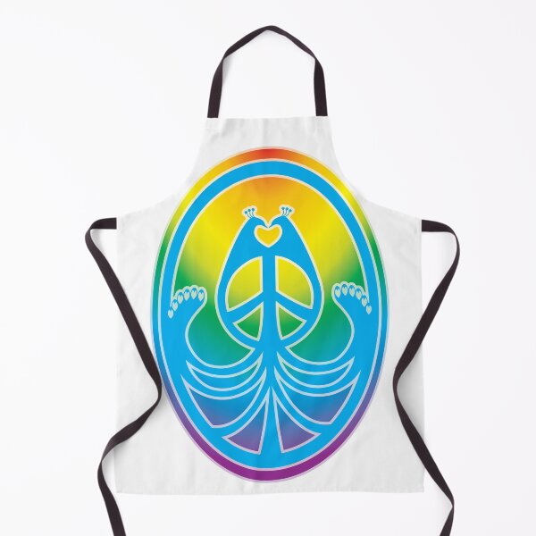 Item preview, Paz, amor y pavos reales (arco iris con azul) designed and sold by hideedoodle.