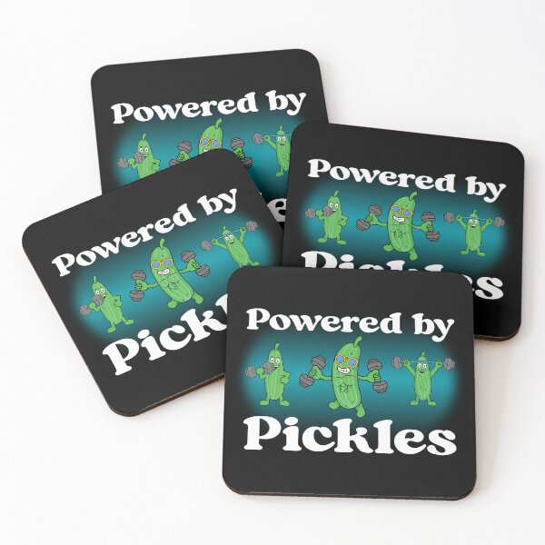 Item preview, Powered By Pickles Funny Exercising Cucumbers designed and sold by AgataMaria.