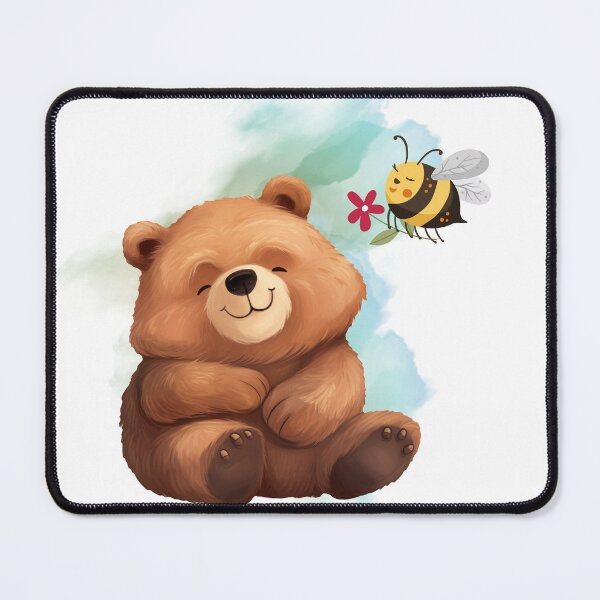 Item preview, Cute baby bear and a bee designed and sold by ViYa1.