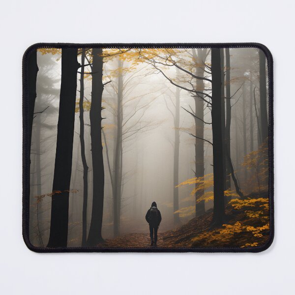Item preview, Autumn Solitude: A Hiker's Journey Through the Foggy Forest designed and sold by Shirtastically.