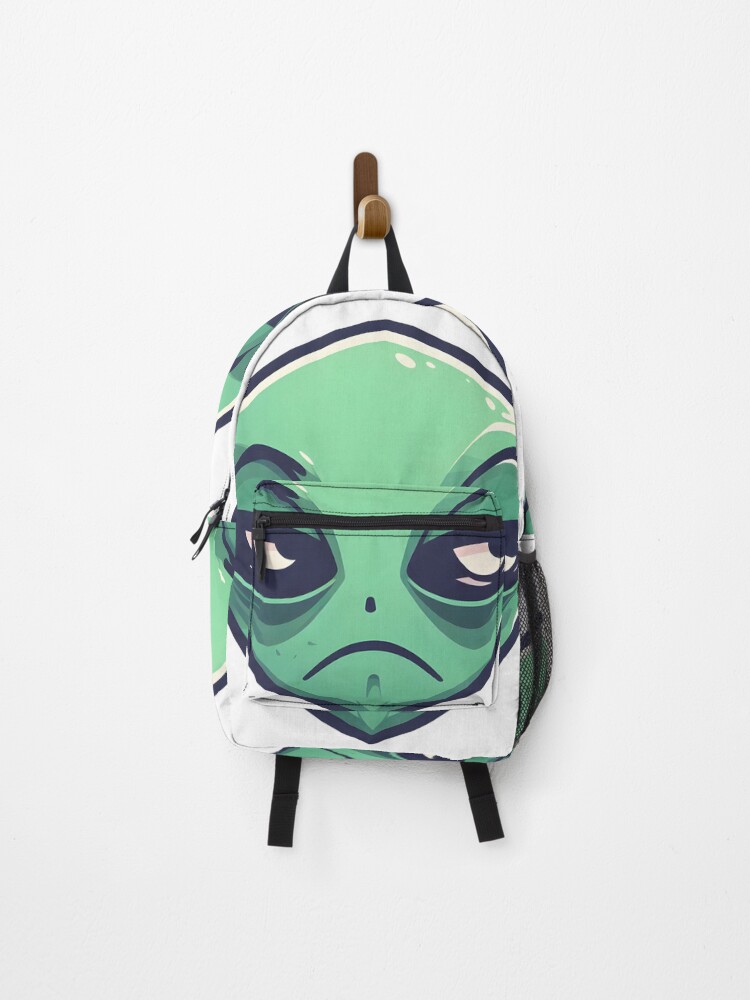 Thumbnail 1 of 3, Backpack, Grumpy Alien - 1 designed and sold by dsonsciencegeek.