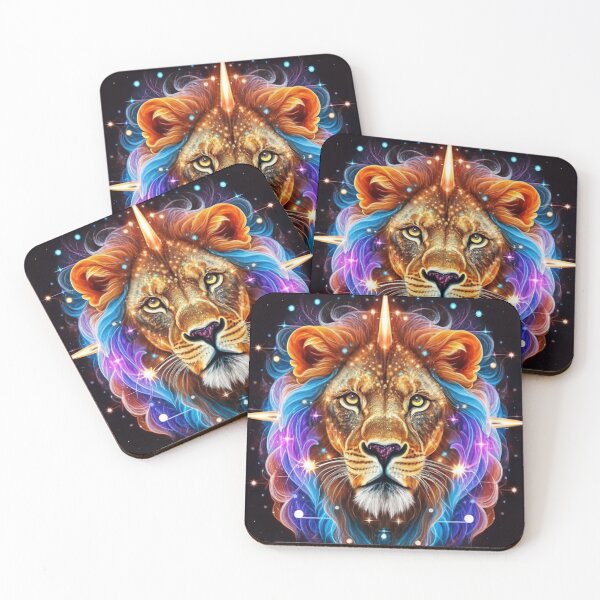 Item preview, leo astrology neon cosmic sun sing designed and sold by CosmoShopBG.