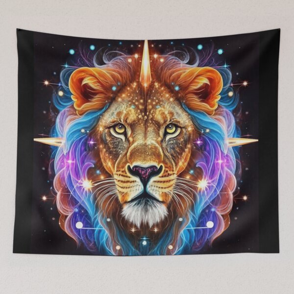 Item preview, leo astrology neon cosmic sun sing designed and sold by CosmoShopBG.