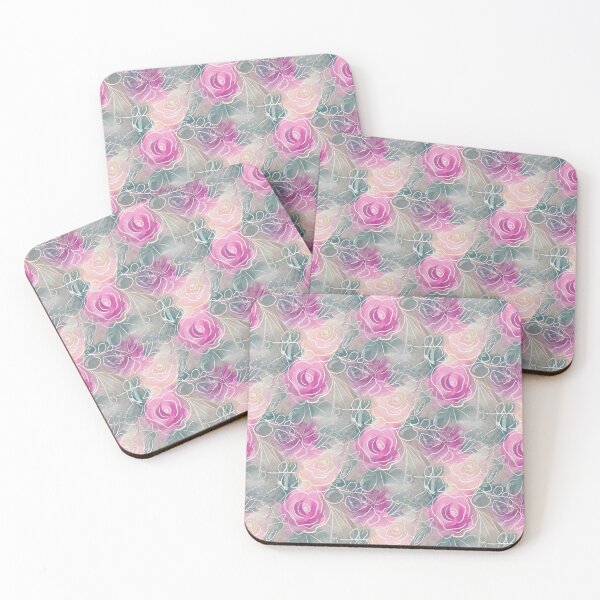 Item preview, Pastel Pink Watercolor Rose Pattern designed and sold by Artistestella.