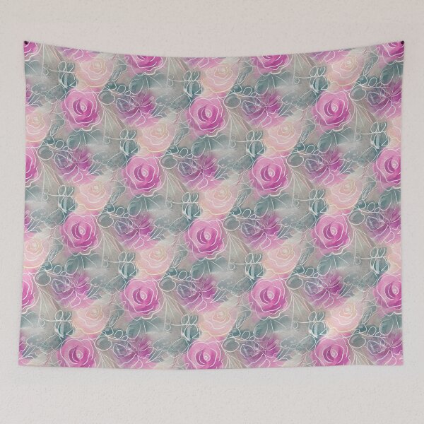 Item preview, Pastel Pink Watercolor Rose Pattern designed and sold by Artistestella.
