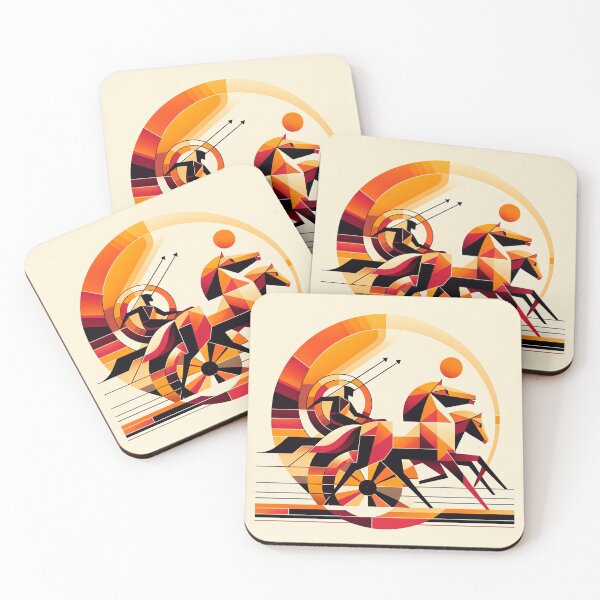 Item preview, Modern Apollo's Chariot - Geometric Artwork designed and sold by EtherealEchoes.