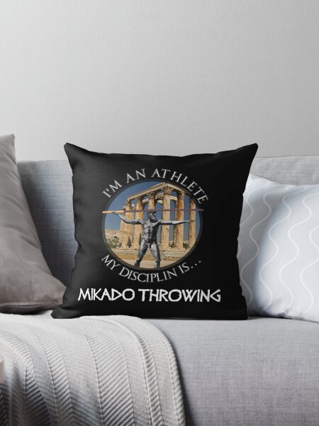 olympic games - i am an athlete - mikado throwing - dark pillows