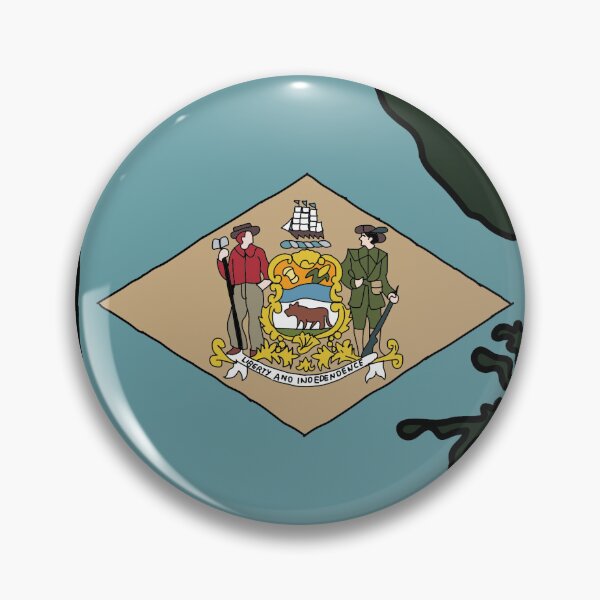 Item preview, Delaware state shape flag designed and sold by Rachael Taylor.