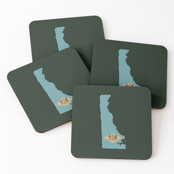 Item preview, Delaware state shape flag designed and sold by Rachael Taylor.