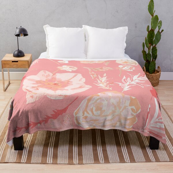 Item preview, Big Floral Blush Pink and Red Large - Elegant Blossoms for Stylish Living  designed and sold by ara-designs.