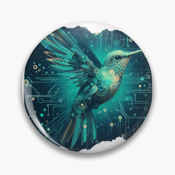 Item preview, Cyber hummingbird designed and sold by Lykaon Art.