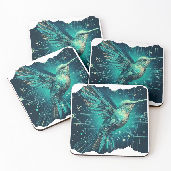 Item preview, Cyber hummingbird designed and sold by Lykaon Art.