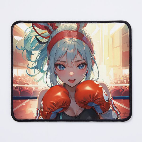 Item preview, Boxing anime girl in ring portrait art designed and sold by TheArtistOf2022.