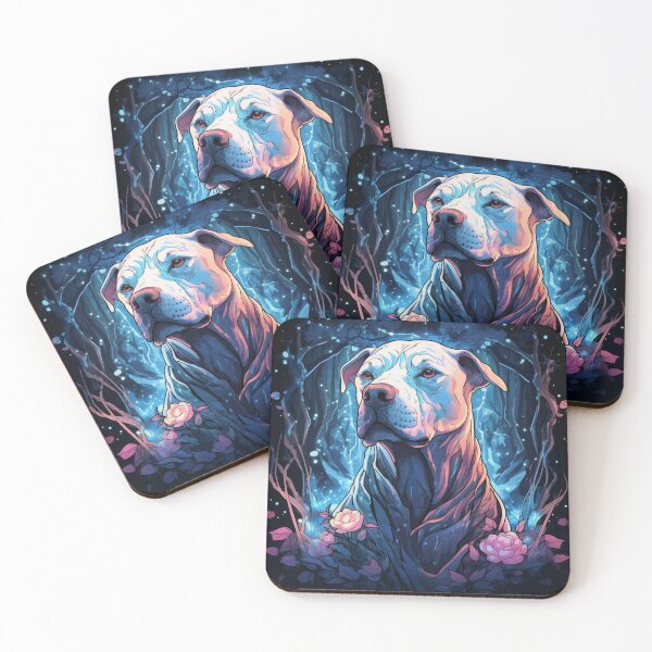 Item preview,  A Staffordshire Terrier's Enchanting Emergence from the Forest Depths designed and sold by Nocturne  Paws.