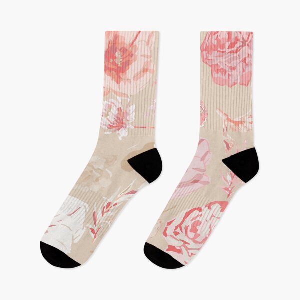 Item preview, Big Floral Pink & Beige Large - Modern Botanical Artistry for Your Lifestyle on RedBubble designed and sold by ara-designs.