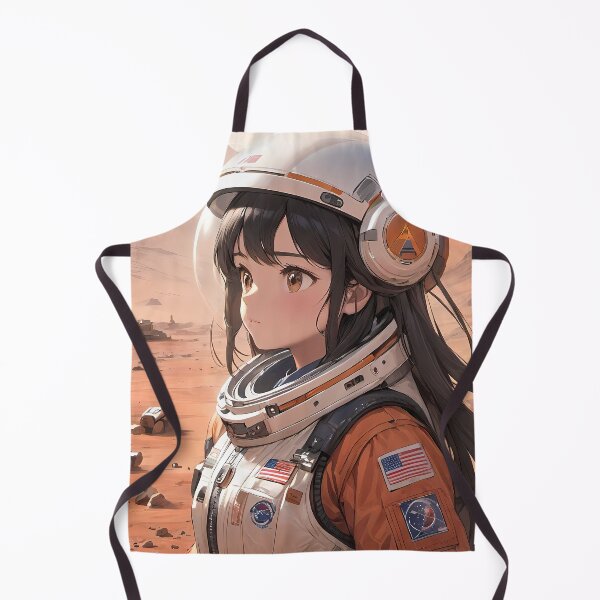 Item preview, Anime girl astronaut in space with full moon by art designed and sold by TheArtistOf2022.