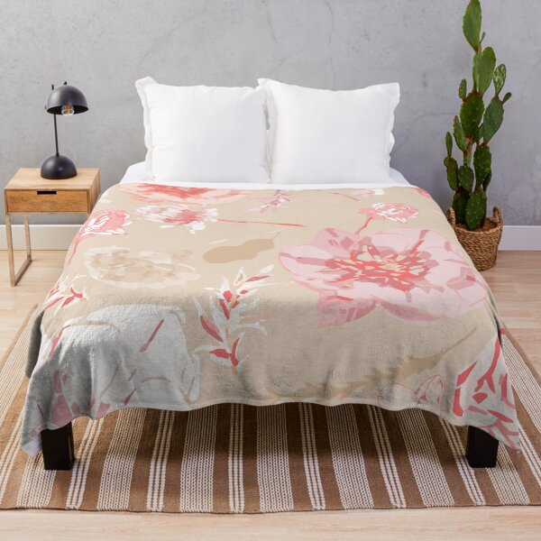 Item preview, Big Floral Pink & Beige Large - Modern Botanical Artistry for Your Lifestyle on RedBubble designed and sold by ara-designs.