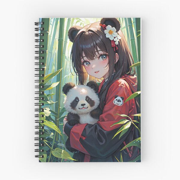 Item preview, Anime small girl with panda in forest art designed and sold by TheArtistOf2022.