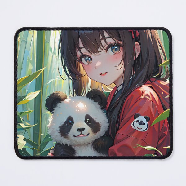 Item preview, Anime small girl with panda in forest art designed and sold by TheArtistOf2022.