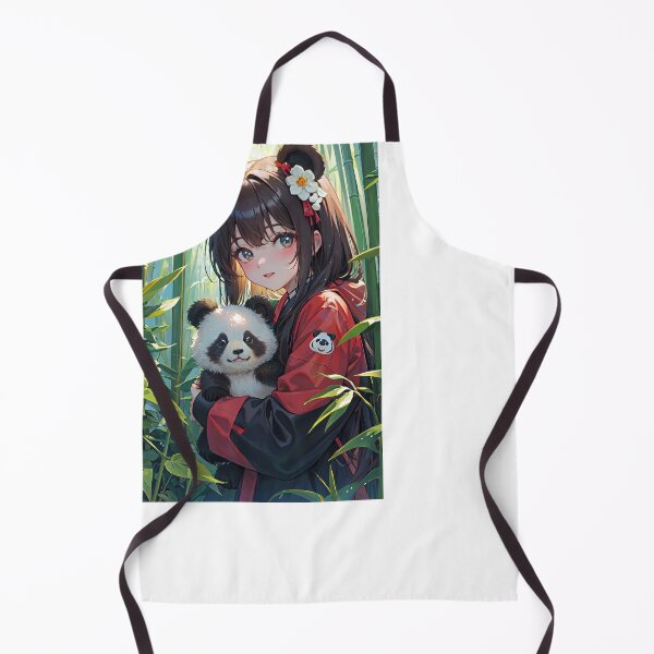 Item preview, Anime small girl with panda in forest art designed and sold by TheArtistOf2022.