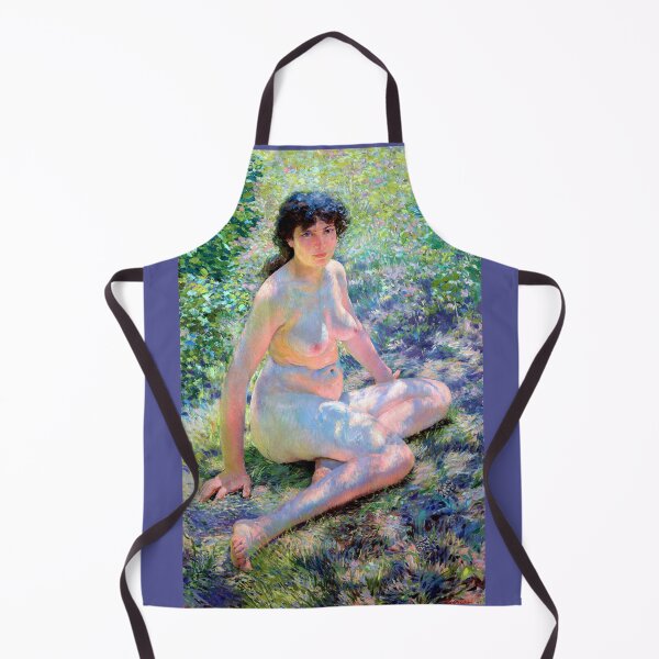 Item preview, Woman Naked Sitting on Grass 1893 Otto H. Bacher designed and sold by RocketshipRetro.