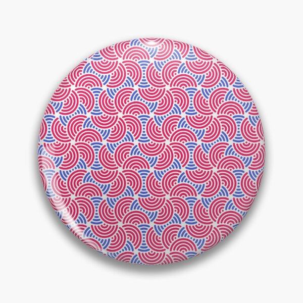 Item preview, Blue White Red Abstract Modern Contemporary Print Pattern  designed and sold by VioletsnPansies.