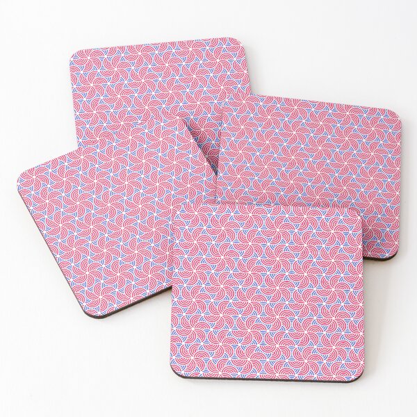 Item preview, Blue White Red Abstract Modern Contemporary Print Pattern  designed and sold by VioletsnPansies.