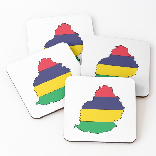 Item preview, Mauritius country shape flag designed and sold by zenithcreative.