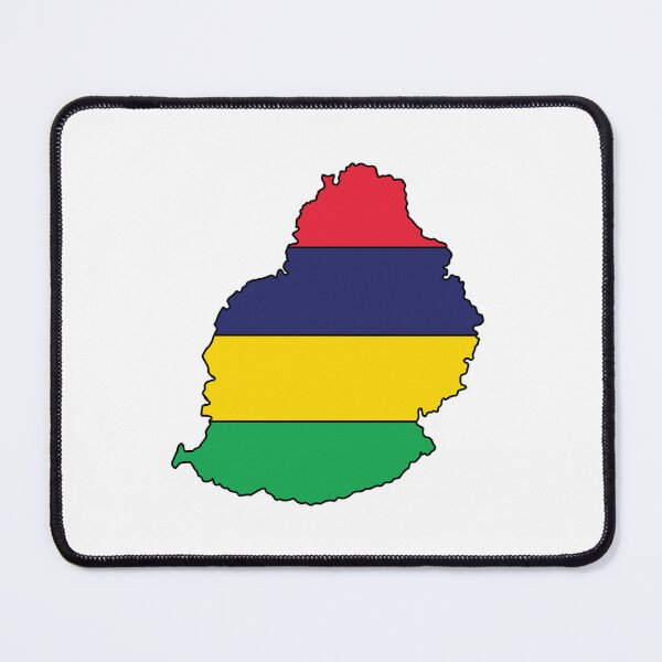 Item preview, Mauritius country shape flag designed and sold by Rachael Taylor.