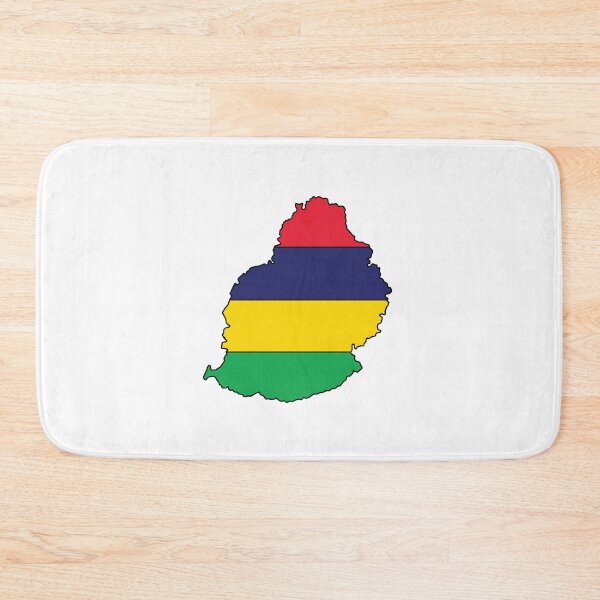 Item preview, Mauritius country shape flag designed and sold by Rachael Taylor.