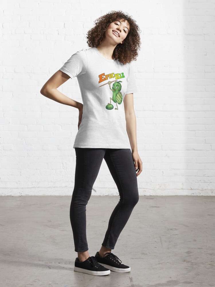 Alternate view of Epic-kle or The Legend of the Brined Cucumber who Defeated the Evil Olive with a Toothpick Essential T-Shirt