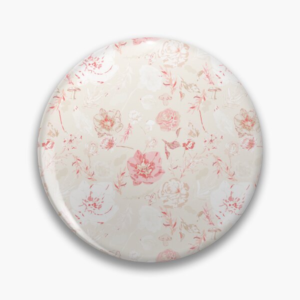 Item preview, Whispers of Elegance - Big Florals in Beige and Rose Pink designed and sold by ara-designs.