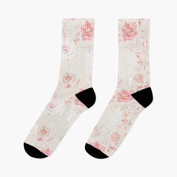 Item preview, Whispers of Elegance - Big Florals in Beige and Rose Pink designed and sold by ara-designs.