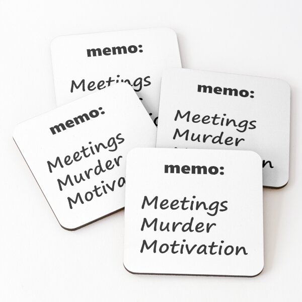 Item preview, memo: Meetings Murder Motivation designed and sold by Jeeb-Arts.