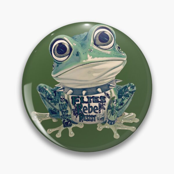 Item preview, Gothic Rebel Punk Frog Design | Cool Tattood Frog With Spiked Collar Graphic  designed and sold by DopeStick.