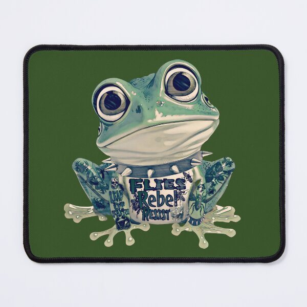 Item preview, Gothic Rebel Punk Frog Design | Cool Tattood Frog With Spiked Collar Graphic designed and sold by DopeStick.