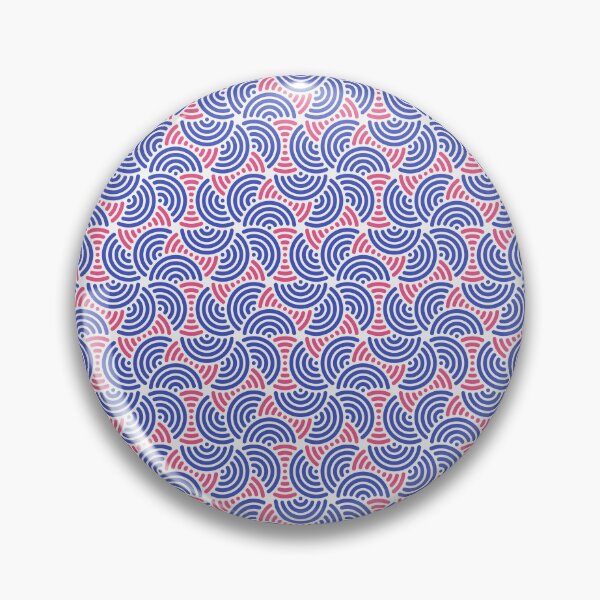 Item preview, Blue White Red Abstract Modern Contemporary Print Pattern  designed and sold by VioletsnPansies.